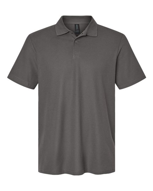 Unisex Softstyle® Pique Polo - Charcoal Front