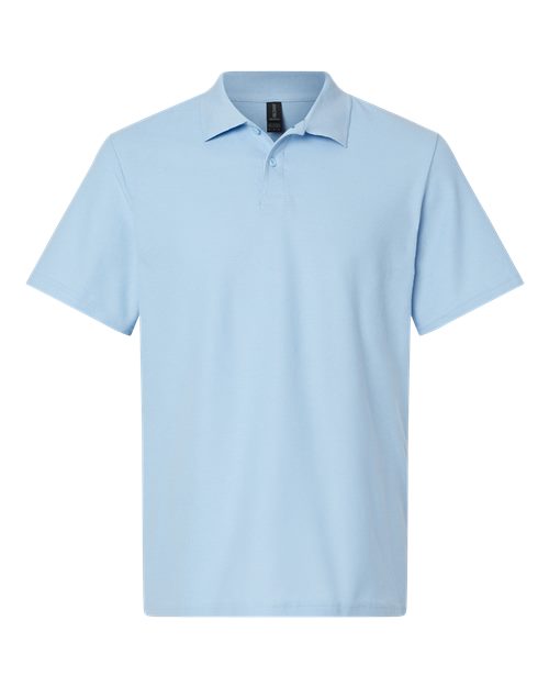 Unisex Softstyle® Pique Polo - Light Blue Front