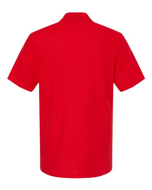 Unisex Softstyle® Pique Polo - Red Back