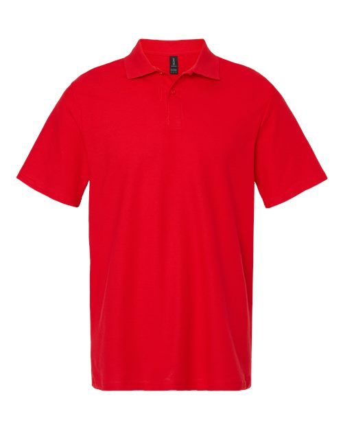 Unisex Softstyle® Pique Polo - Red Front