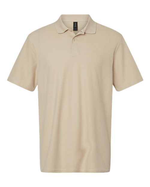 Unisex Softstyle® Pique Polo - Sand Front