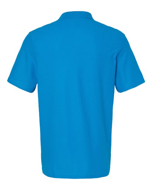 Unisex Softstyle® Pique Polo - Sapphire Back