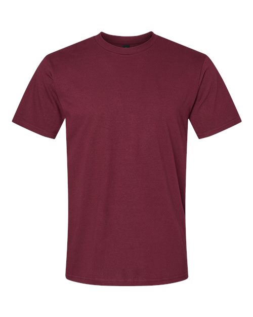 Unisex Softstyle® Midweight T-Shirt - Maroon Front