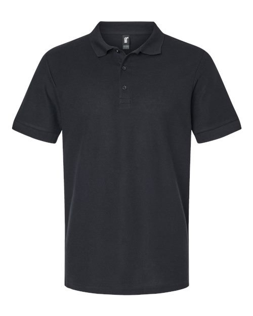 Unisex Hammer™ Pique Polo - Black Front