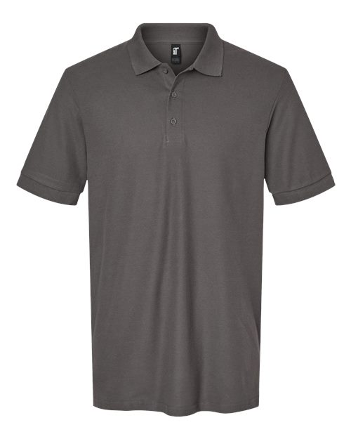Unisex Hammer™ Pique Polo - Charcoal Front