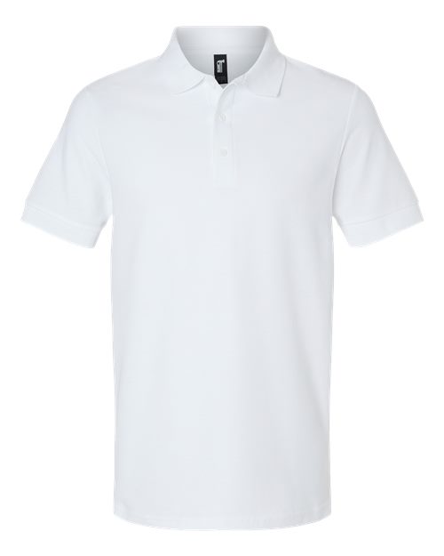 Unisex Hammer™ Pique Polo - White Front