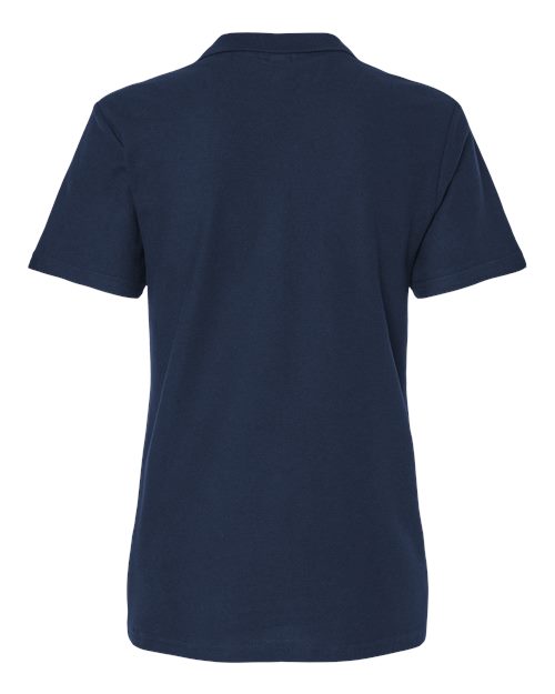 Women's Softstyle® Pique Polo - Navy Back
