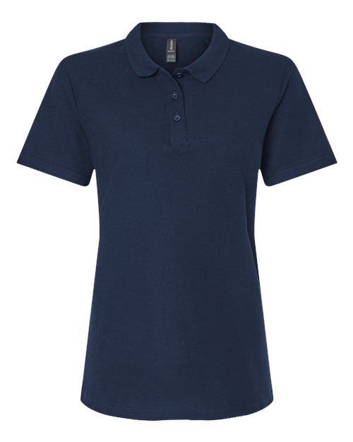 Women's Softstyle® Pique Polo - Navy Front