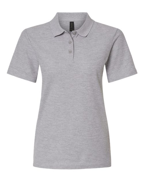 Women's Softstyle® Pique Polo - Sport Grey Front
