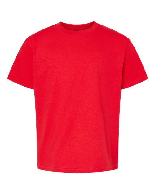 Youth Softstyle® Midweight T-Shirt - Red Front