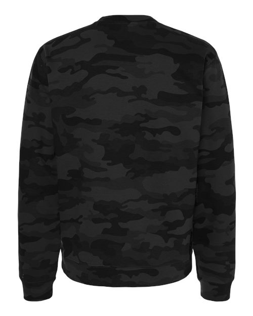 Unisex Midweight Crewneck Sweatshirt - Black Camo Back