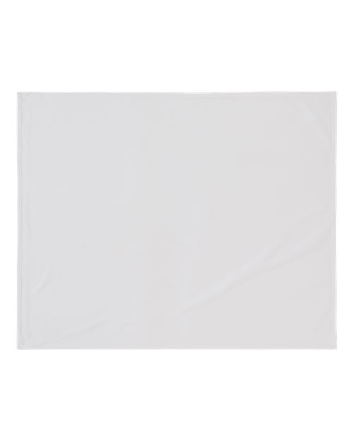 Sublimation Brushed Fleece Blanket - White Front