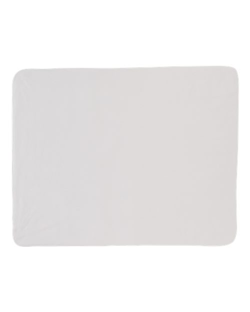 Sublimation Micro Mink Sherpa Plush Blanket - White Front