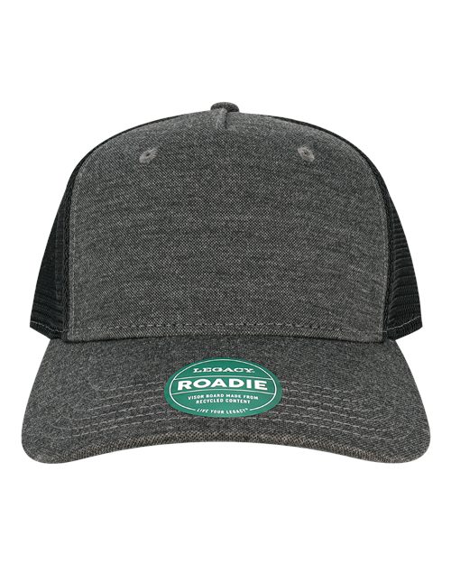 Five-Panel Adjustable Cap - Black/ Black Front