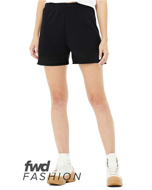 Women's FWD Fashion Cutoff Fleece Shorts - Black Front