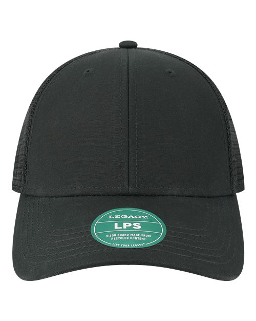 Lo-Pro Snapback Trucker Cap - Black/ Black Front