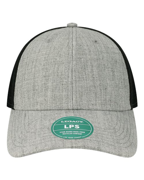 Lo-Pro Snapback Trucker Cap - Heather Grey/ Black Front