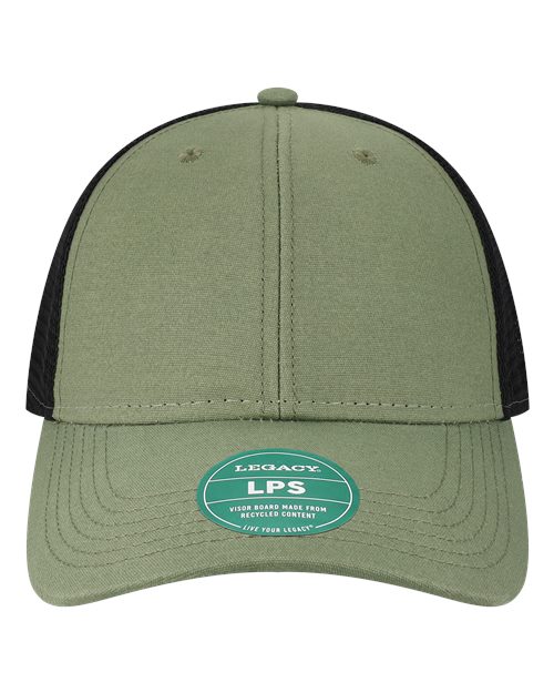 Lo-Pro Snapback Trucker Cap - Olive/ Black Front