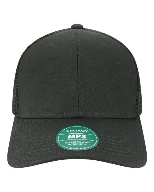Mid-Pro Snapback Trucker Cap - Black/ Black Front