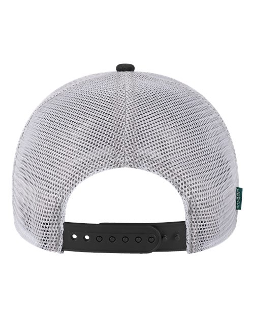 Mid-Pro Snapback Trucker Cap - Black/ Dark Grey/ Silver Back