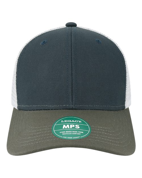 Mid-Pro Snapback Trucker Cap - Navy/ Dark Grey/ Silver Front