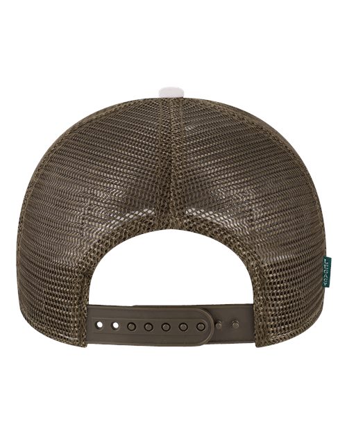 Mid-Pro Snapback Trucker Cap - White/ Caramel/ Brown Back