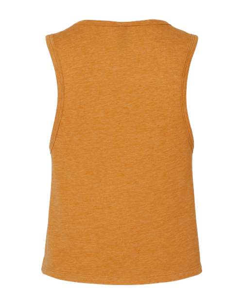 Women's Festival Crop Tank - Antique Gold Back