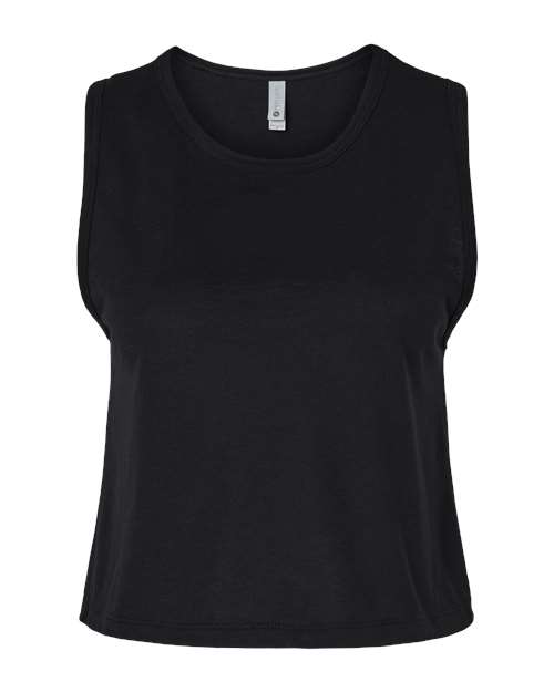 Women's Festival Crop Tank - Black Front