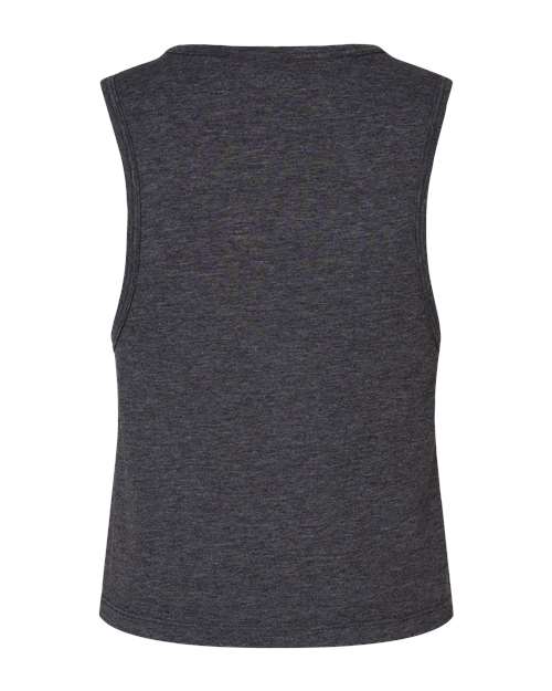 Women's Festival Crop Tank - Charcoal Back