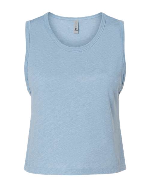 Women's Festival Crop Tank - Stonewash Denim Front
