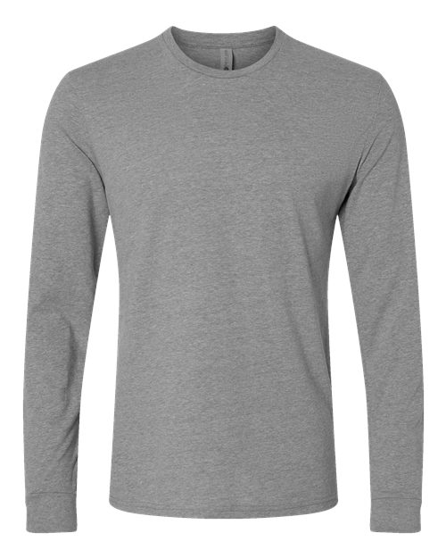 Unisex CVC Long Sleeve T-Shirt - Dark Heather Grey Front