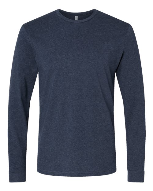 Unisex CVC Long Sleeve T-Shirt - Midnight Navy Front