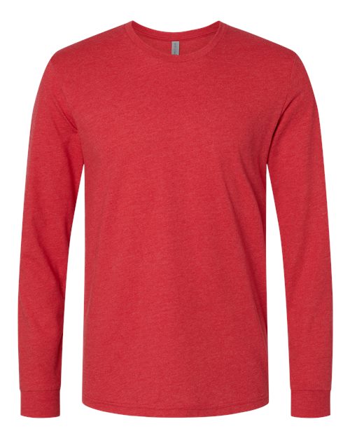 Unisex CVC Long Sleeve T-Shirt - Red Front