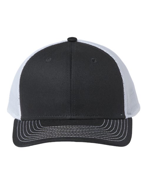 Everyday Trucker Cap - Black/ White Front