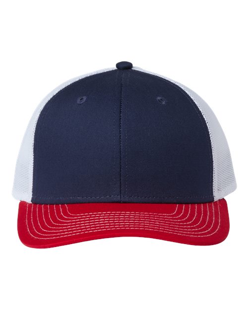 Everyday Trucker Cap - Navy/ Red/ White Front
