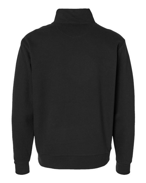 Unisex Fleece Quarter-Zip Pullover - Black Back