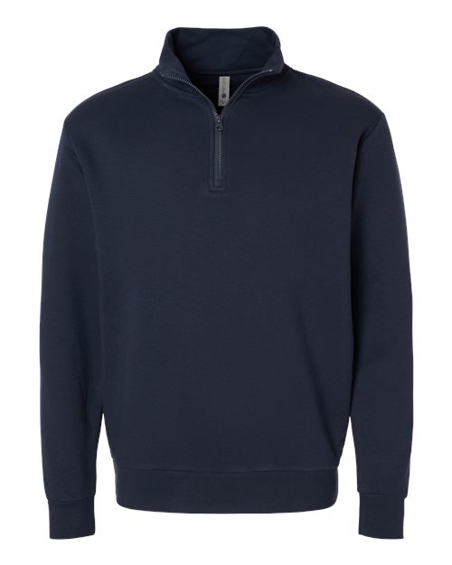 Unisex Fleece Quarter-Zip Pullover - Midnight Navy Front