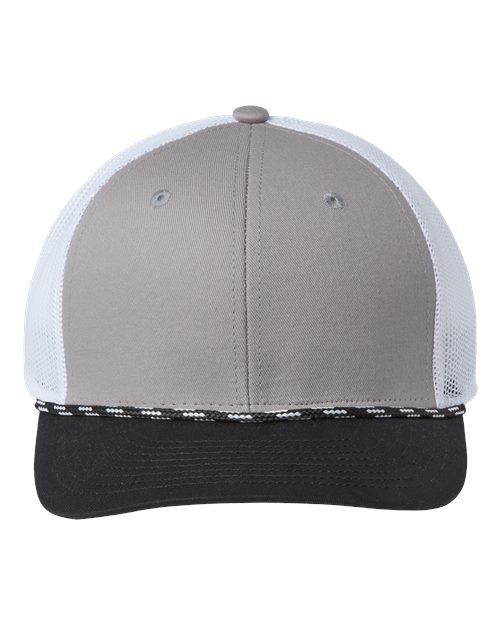 Everyday Rope Trucker Cap - Light Grey/ Black Front