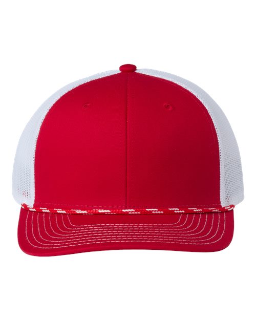 Everyday Rope Trucker Cap - Red/ White Front