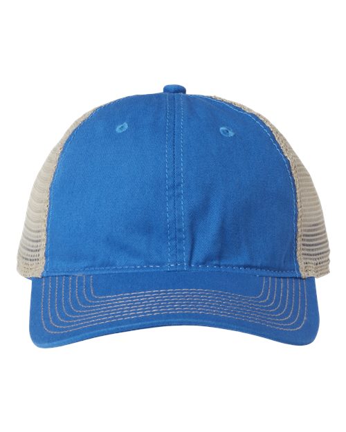 Soft Trucker Cap - LA Blue/ Khaki Front