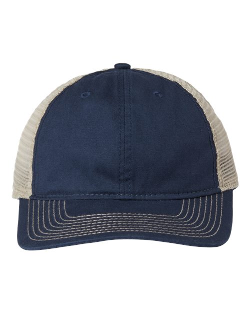Soft Trucker Cap - Navy/ Khaki Front