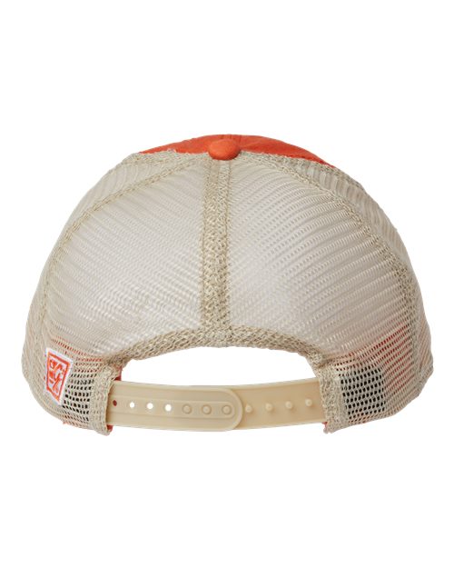 Soft Trucker Cap - Orange/ Khaki Back