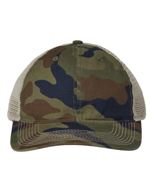 Soft Trucker Cap - Woodland/ Khaki Front