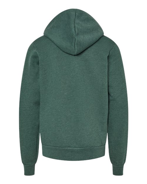 Youth Sponge Fleece Hoodie Sweatshirt - Heather Forest Back