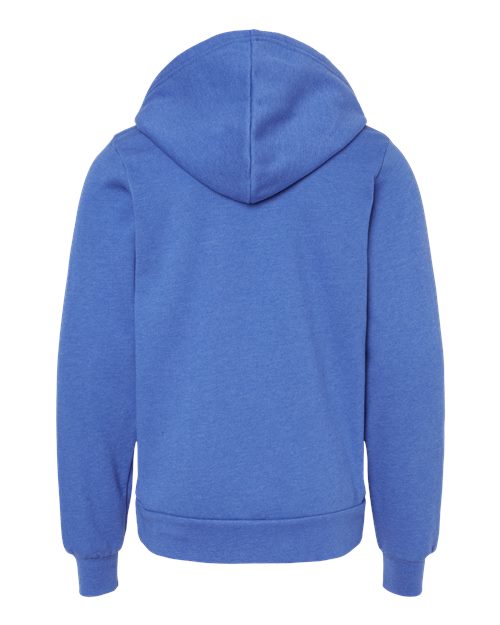 Youth Sponge Fleece Hoodie Sweatshirt - Heather True Royal Back
