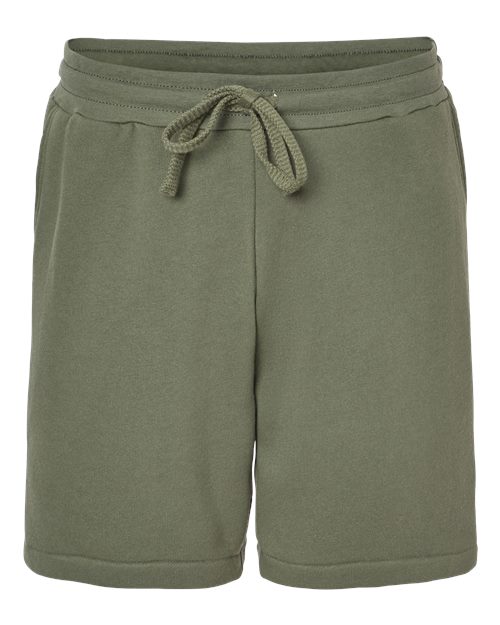 Unisex Sponge Fleece Shorts - Military Green Front
