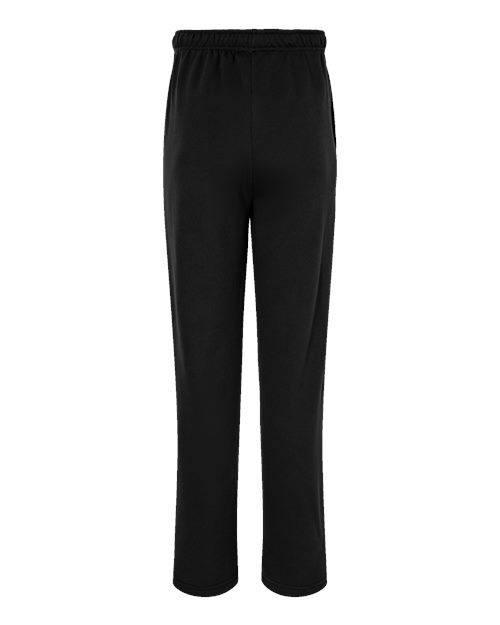 Unisex Sponge Fleece Straight Leg Sweatpants - Black Back