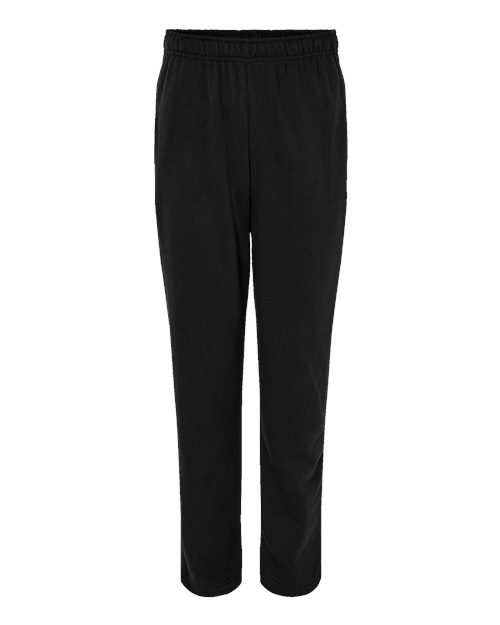 Unisex Sponge Fleece Straight Leg Sweatpants - Black Front
