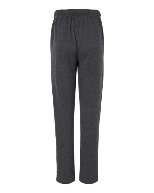 Unisex Sponge Fleece Straight Leg Sweatpants - Dark Grey Heather Back