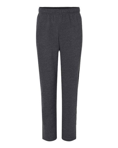 Unisex Sponge Fleece Straight Leg Sweatpants - Dark Grey Heather Front